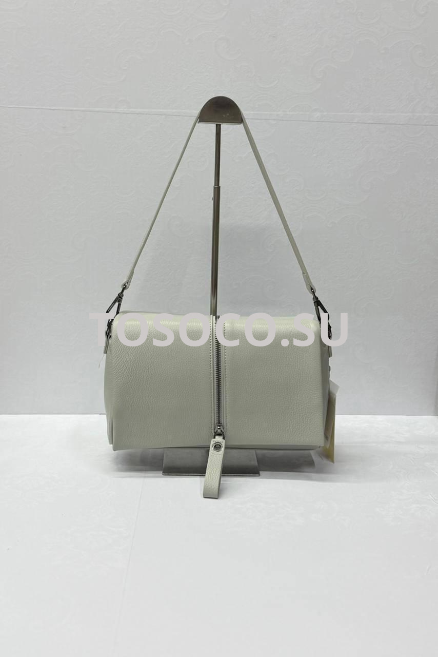 612-6 gray сумка Wifeore натуральная кожа 17х27х7