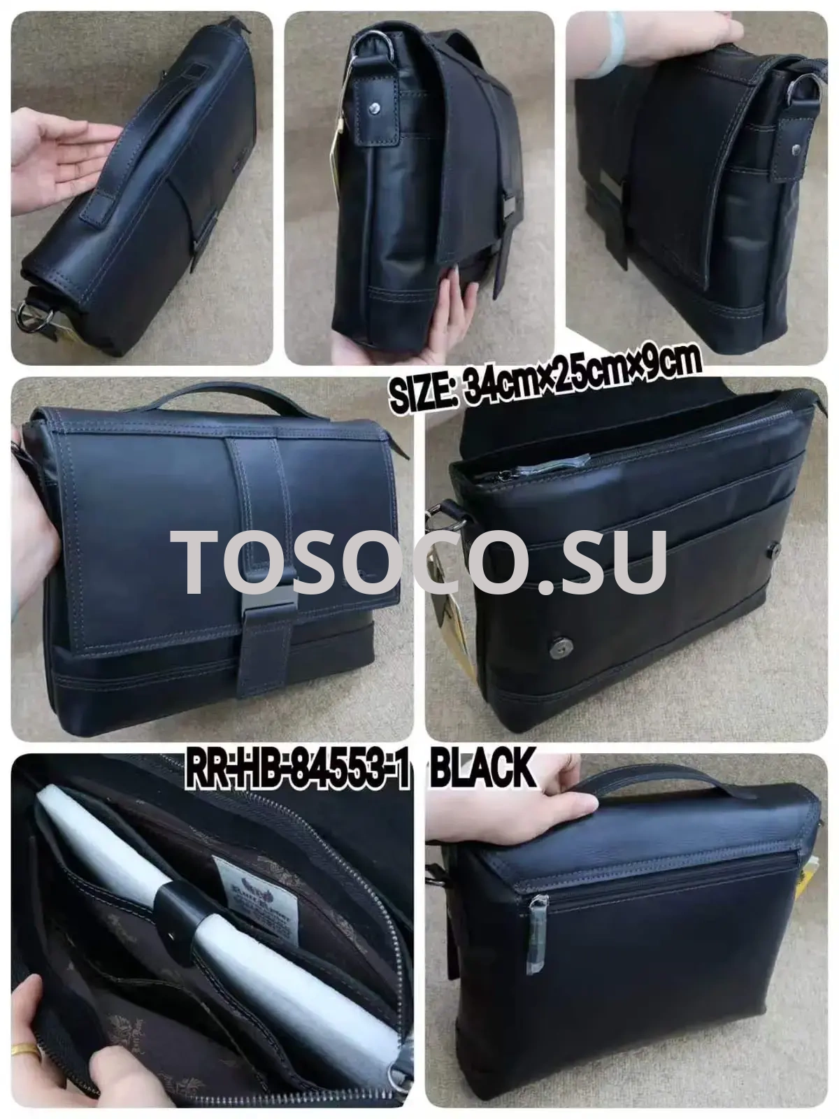 84553-1 black сумка RUFF RYDER натуральная кожа