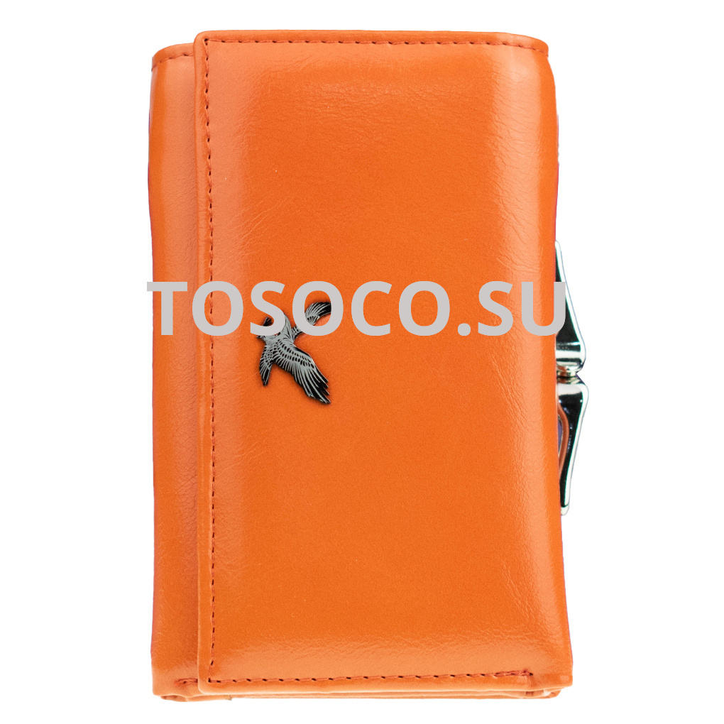b-1004-7 orange  31 кошелек натуральная кожа и экокожа 10х12х2